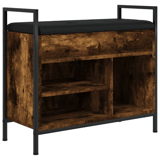 vidaXL Παπουτσοθήκη Καπνιστή Δρυς 65,5x32x57,5 εκ. Επεξεργασμένο Ξύλο