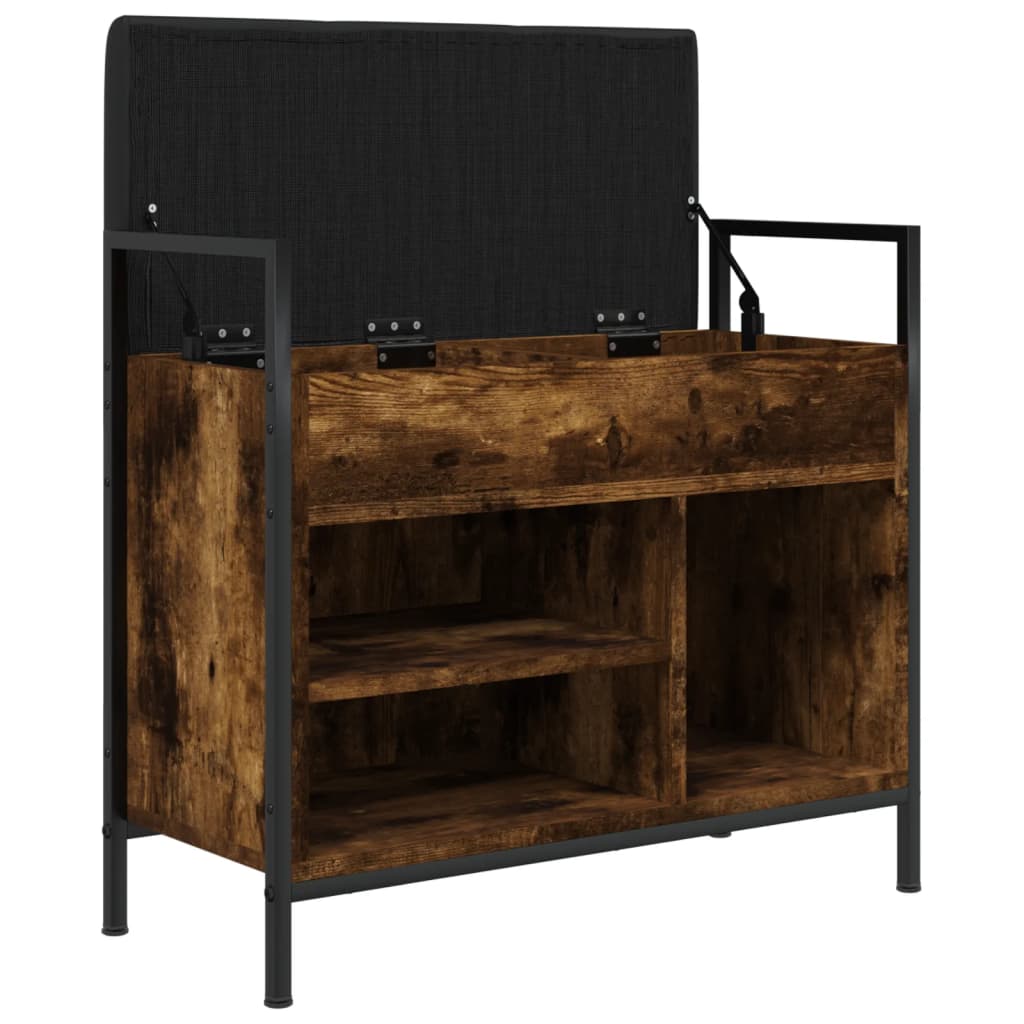 vidaXL Παπουτσοθήκη Καπνιστή Δρυς 65,5x32x57,5 εκ. Επεξεργασμένο Ξύλο