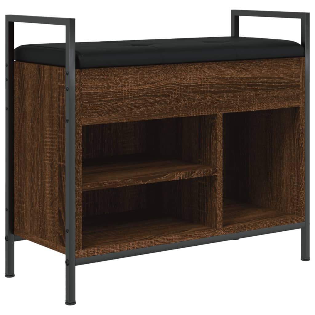 vidaXL Παπουτσοθήκη Καφέ Δρυς 65,5x32x57,5 εκ. από Επεξεργασμένο Ξύλο