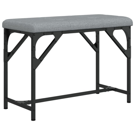 vidaXL Πάγκος Τραπεζαρίας Ανοιχτό Γκρι 62x32x45 εκ. Ατσάλι / Ύφασμα