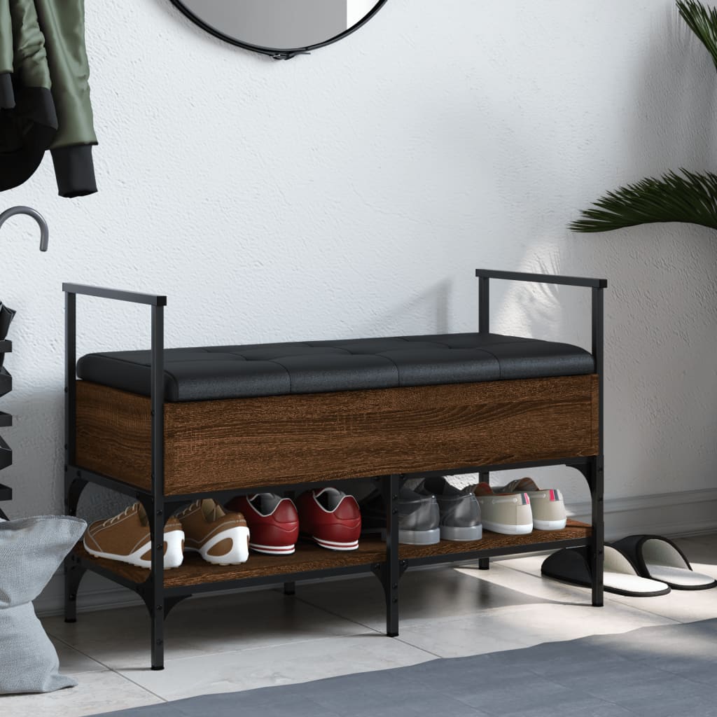 vidaXL Παπουτσοθήκη Καφέ Δρυς 85,5x42x57,5 εκ. από Επεξεργασμένο Ξύλο