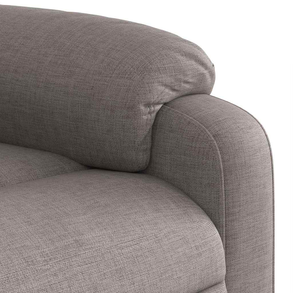 vidaXL Πολυθρόνα Μασάζ Ανακλινόμενη με Ανύψωση Taupe Υφασμάτινη