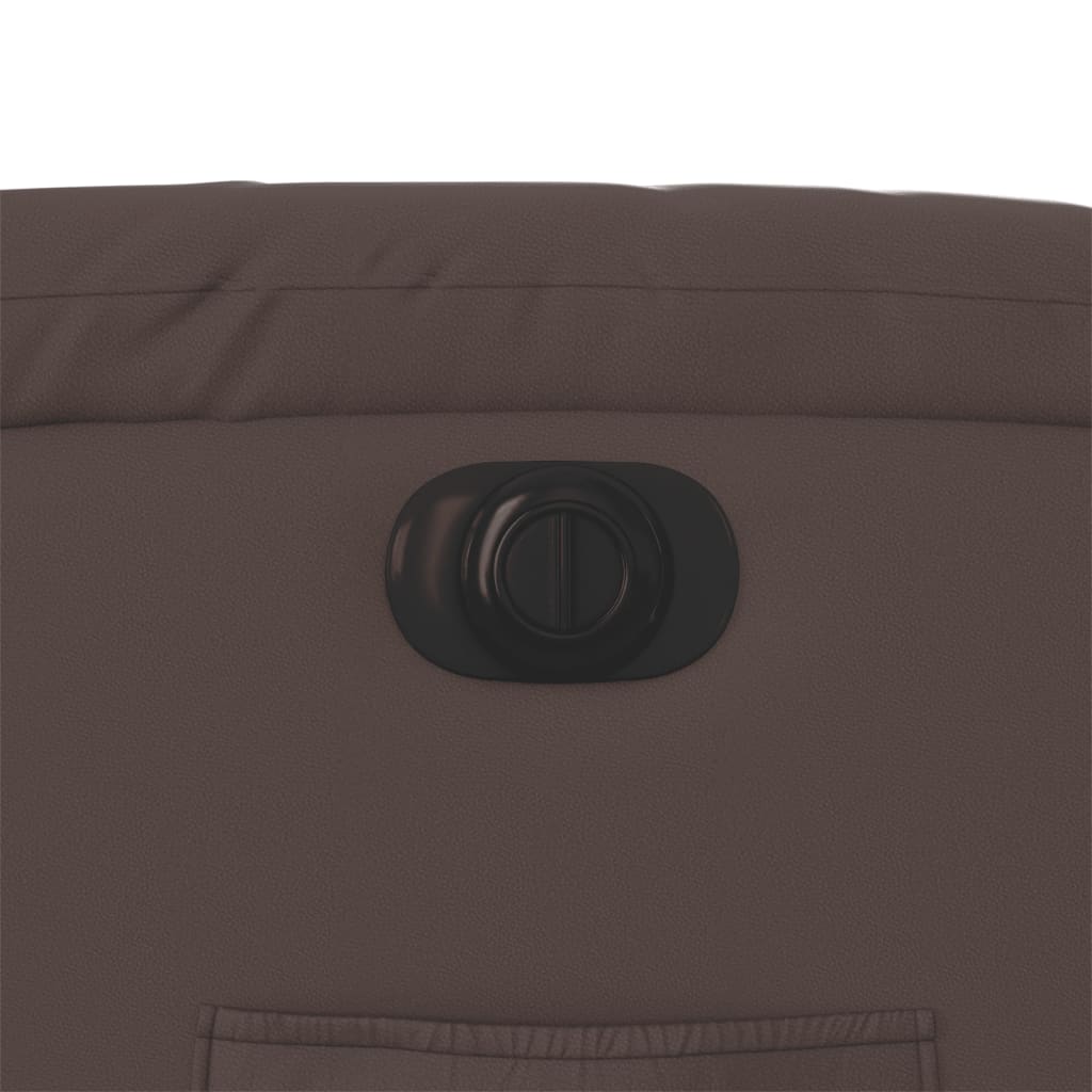 vidaXL Πολυθρόνα Ηλεκτρική Ανακλινόμενη Καφέ Συνθ. Δέρμα