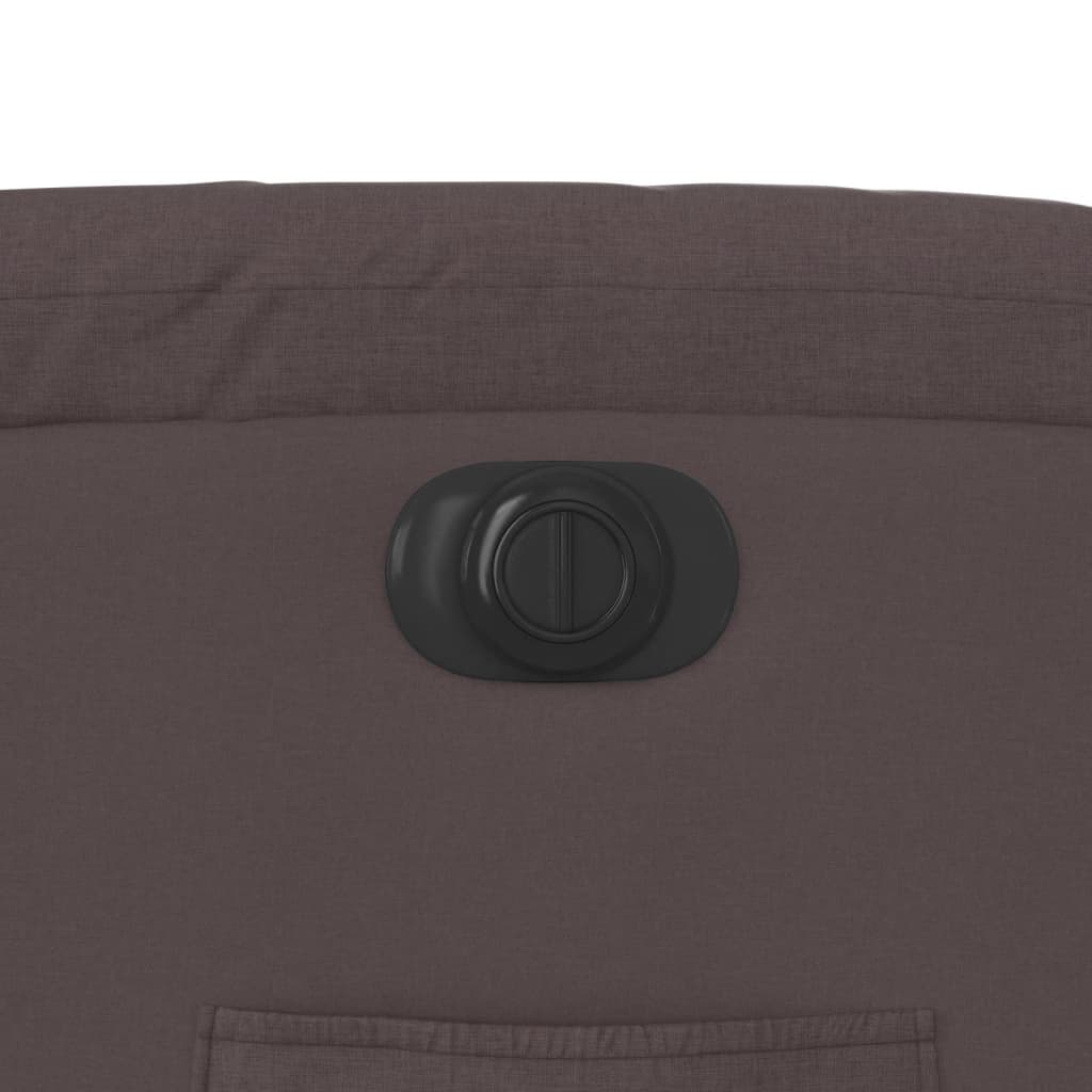 vidaXL Πολυθρόνα Ανακλινόμενη Ηλεκτρική Σκούρο Καφέ Υφασμάτινη
