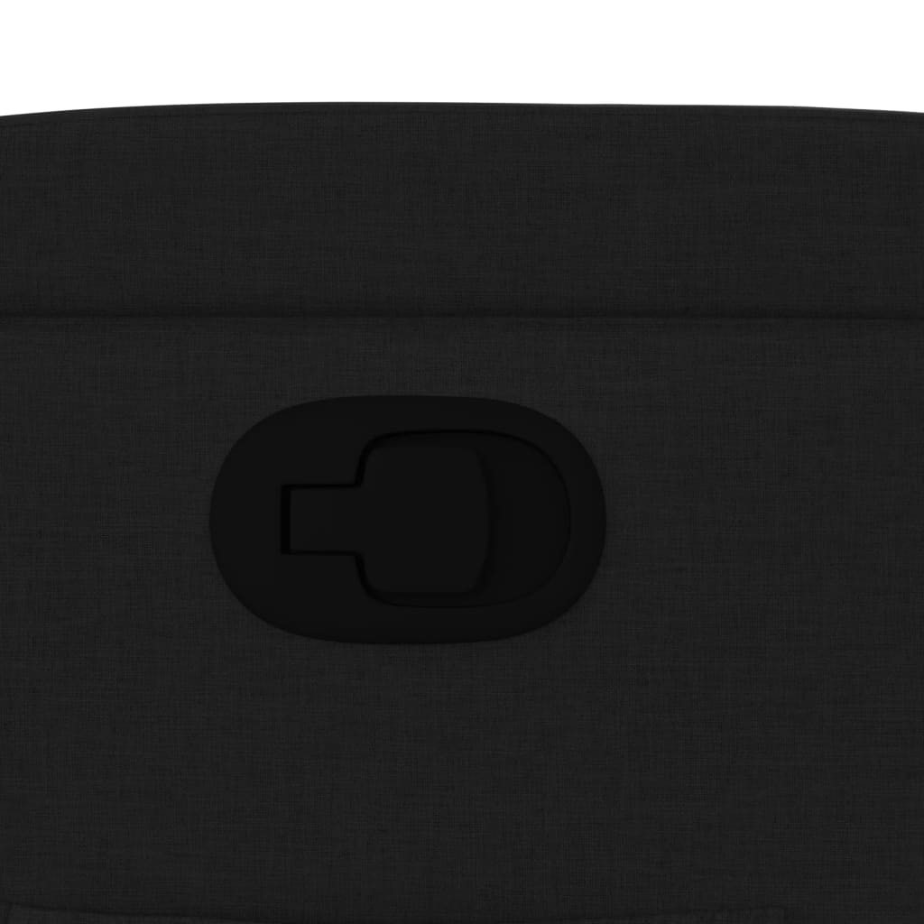 vidaXL Πολυθρόνα με Ανακλινόμενη Πόρτα Μαύρη Υφασμάτινη