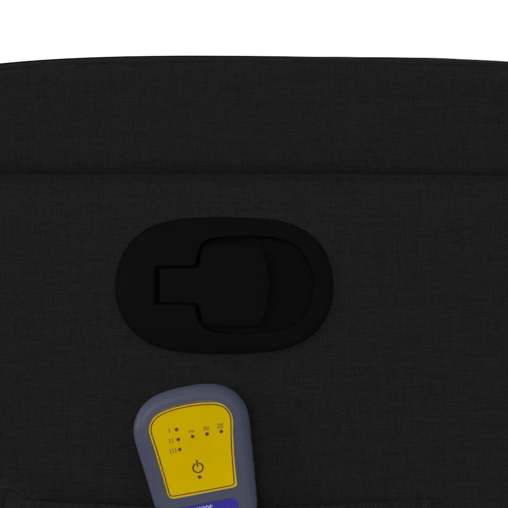 vidaXL Πολυθρόνα Μασάζ με Ανακλινόμενη Πόρτα Μαύρη Υφασμάτινη