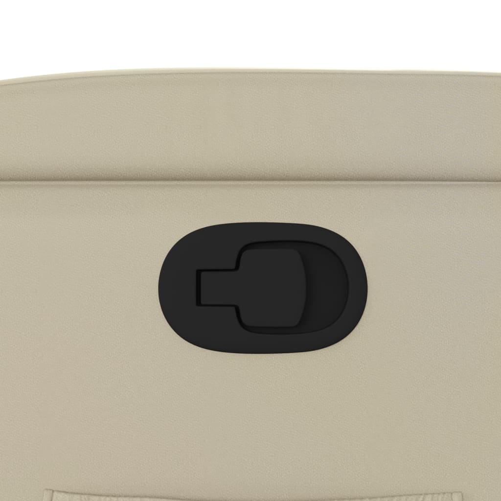 vidaXL Πολυθρόνα Ανακλινόμενη Κρεμ από Συνθετικό Δέρμα