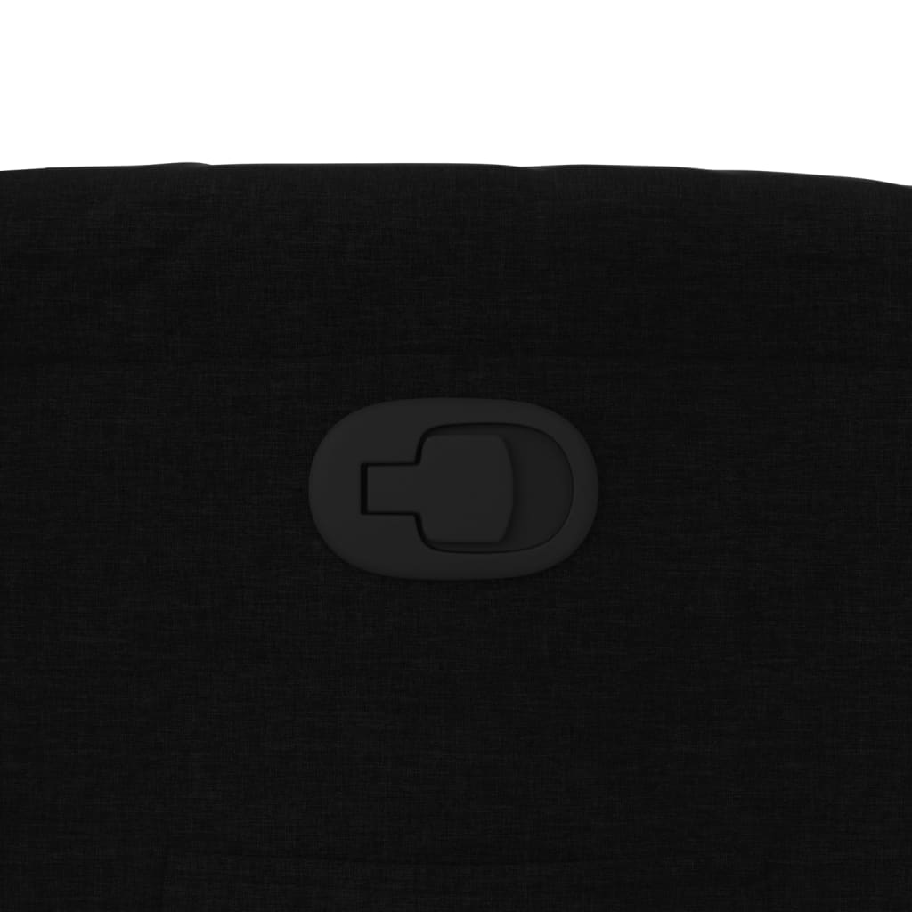 vidaXL Πολυθρόνα με Ανακλινόμενη Πόρτα Μαύρη Υφασμάτινη