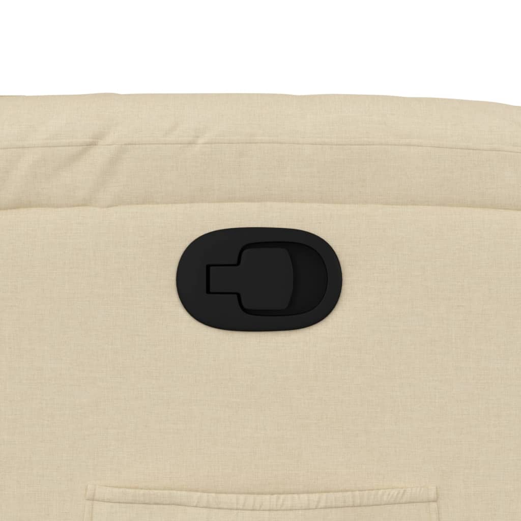 vidaXL Πολυθρόνα Ανακλινόμενη με Κρεμ Ύφασμα από Ύφασμα