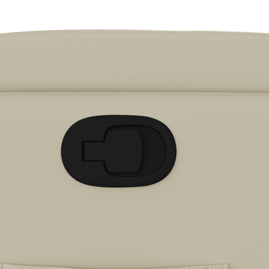 vidaXL Πολυθρόνα Ανακλινόμενη Κρεμ από Συνθετικό Δέρμα