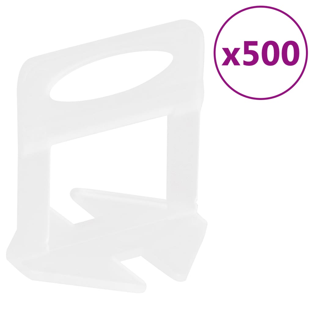 vidaXL Σύστημα Ευθυγράμμισης Πλακιδίων 250 Σφήνες 500 Κλιπ 3 χιλ.