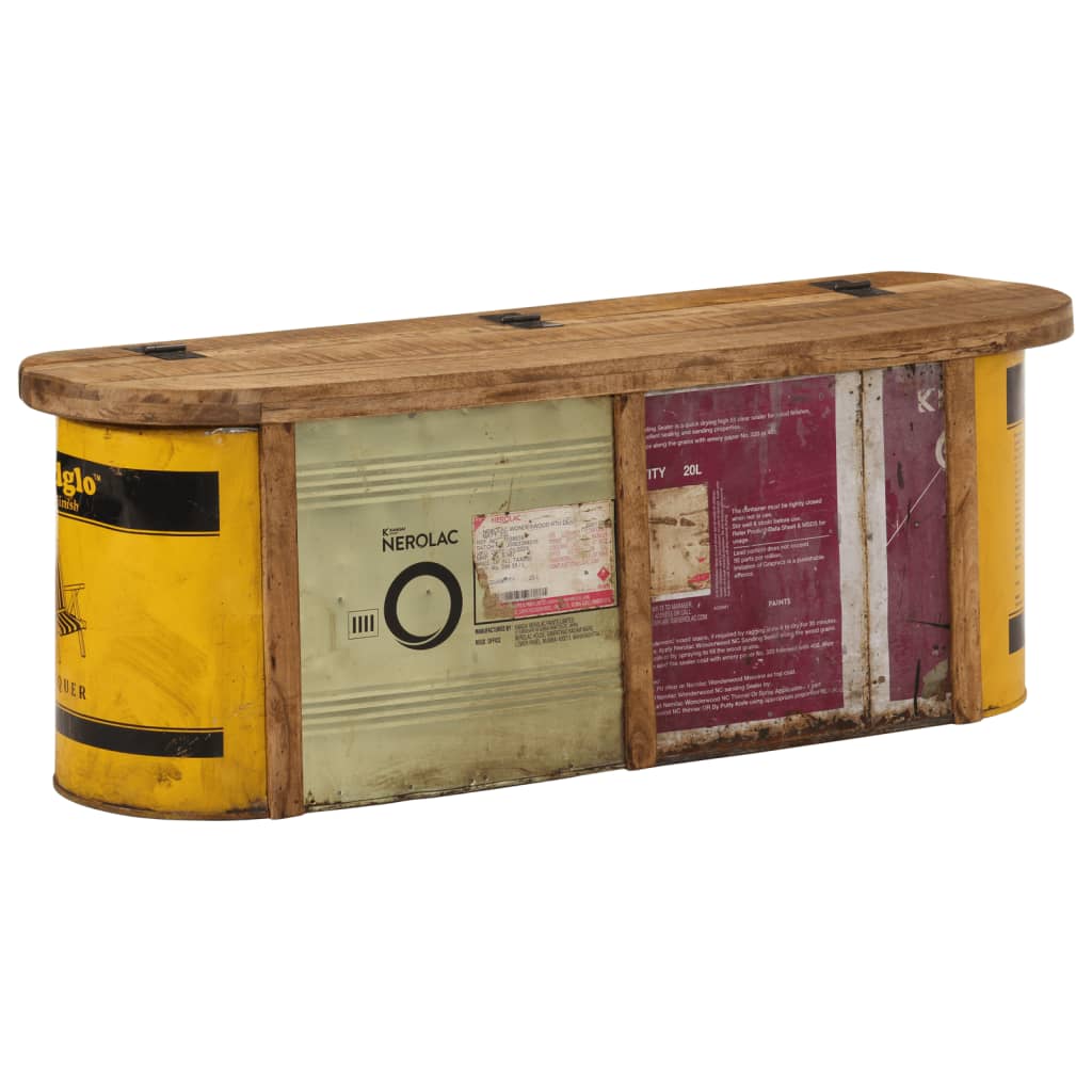 vidaXL Πάγκος Αποθήκευσης/Μπουφές 120x30x40εκ. Μασίφ Ανακυκλωμένο Ξύλο