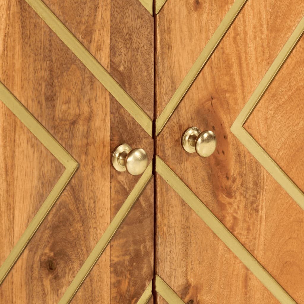 vidaXL Βοηθητικά Έπιπλα 3Τεμ Καφέ/Μαύρο 60x33,5x75εκ Μασίφ Ξύλο Μάνγκο