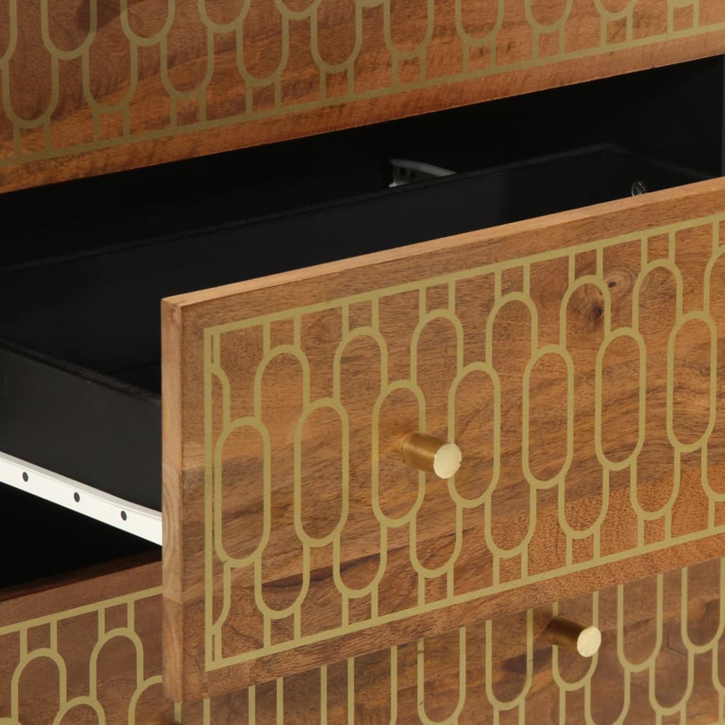 vidaXL Βοηθητικά Ντουλάπια 2 Τεμ. 60x33x75 εκ. από Μασίφ Ξύλο Μάνγκο