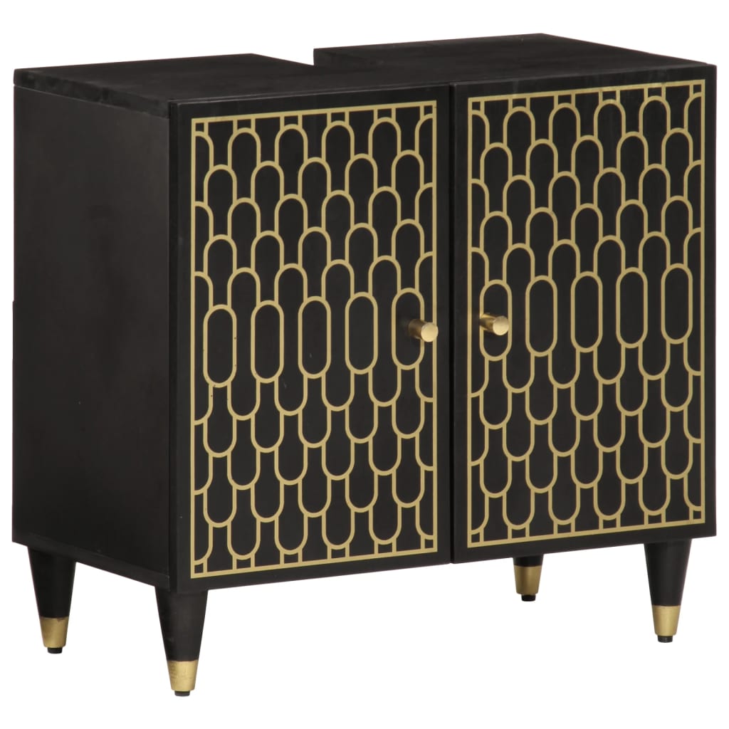 vidaXL Έπιπλα Μπάνιου Σετ 2 Τεμαχίων από Μασίφ Ξύλο Μάνγκο