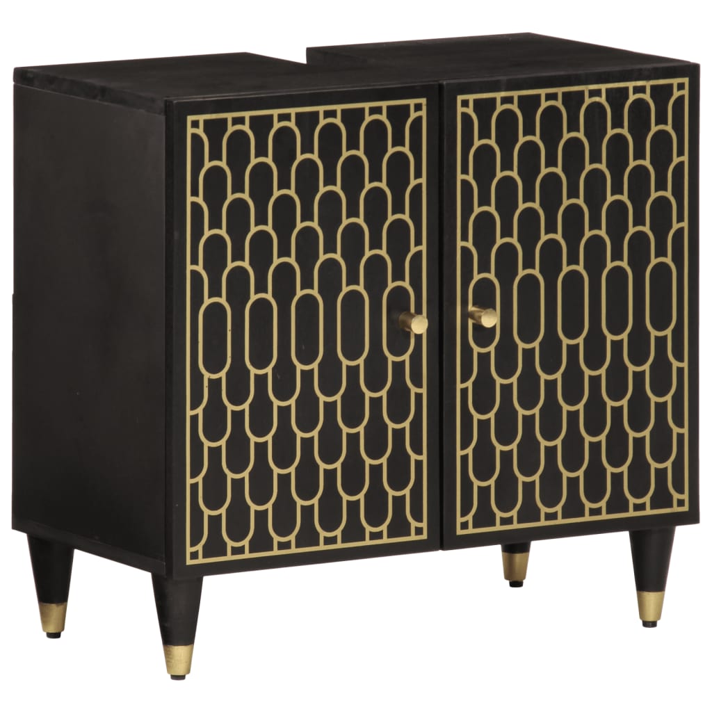 vidaXL Έπιπλα Μπάνιου Σετ 3 Τεμαχίων από Μασίφ Ξύλο Μάνγκο