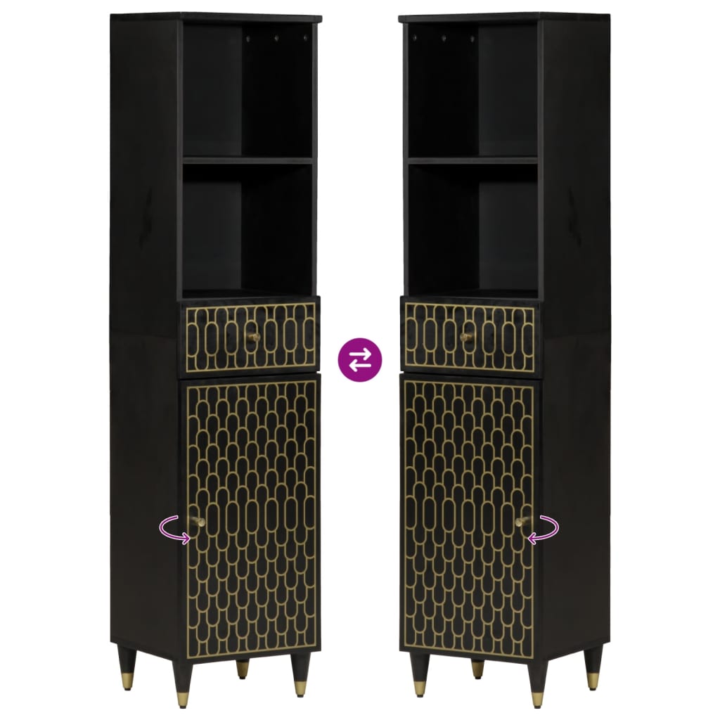 vidaXL Έπιπλα Μπάνιου Σετ 3 Τεμαχίων από Μασίφ Ξύλο Μάνγκο