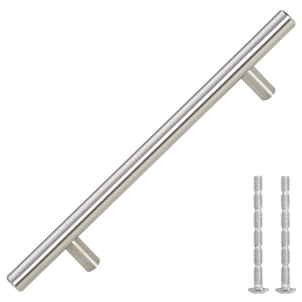 vidaXL Λαβές Ντουλαπιών 10 τεμ. Ασημί 160 χιλ. από Ανοξείδωτο Ατσάλι