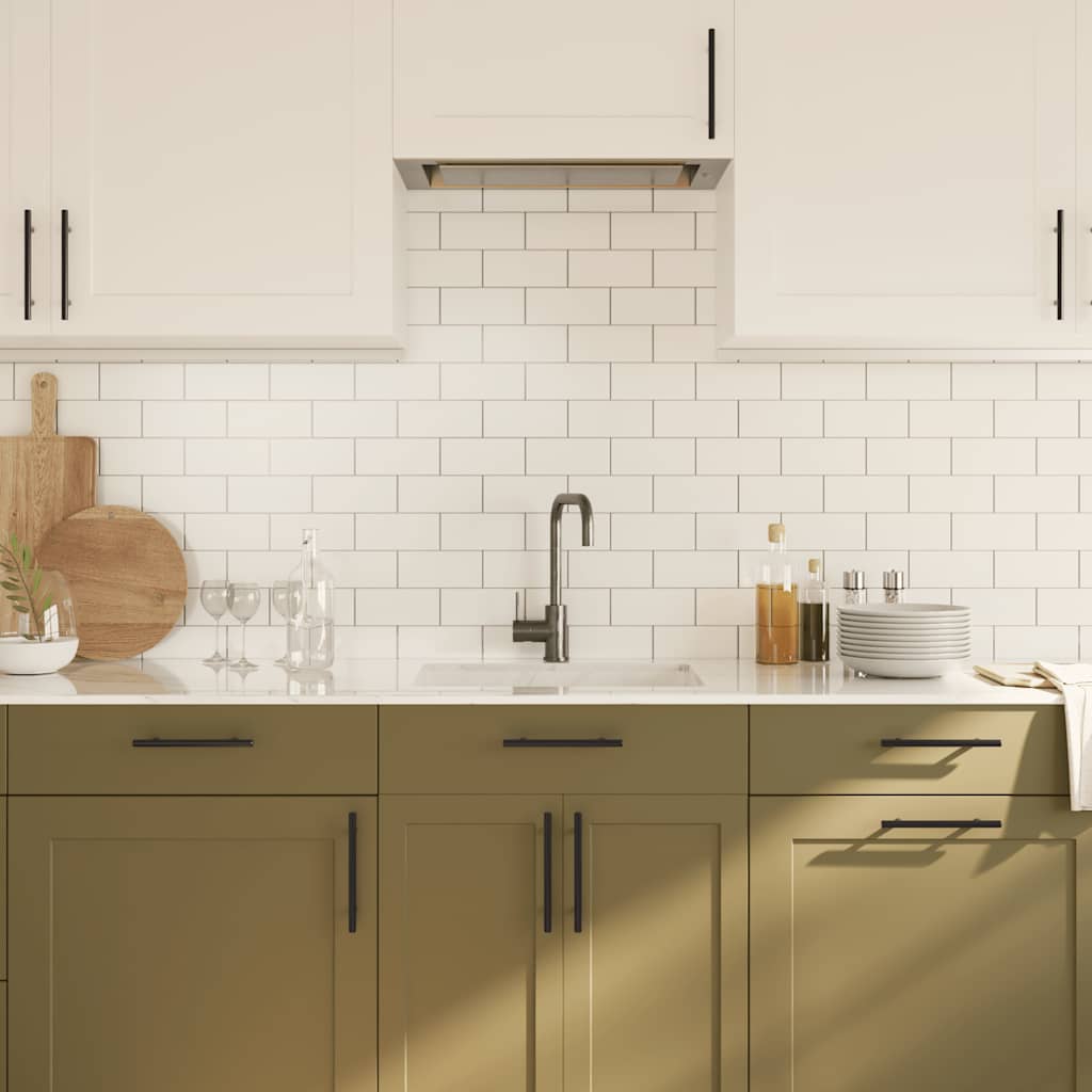 vidaXL Λαβές Ντουλαπιών 10 τεμ. Μαύρες 128 χιλ. από Ανοξείδωτο Ατσάλι