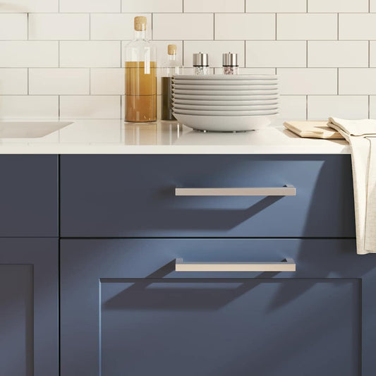 vidaXL Λαβές Ντουλαπιών 5 τεμ. Ασημί 192 χιλ. από Ανοξείδωτο Ατσάλι