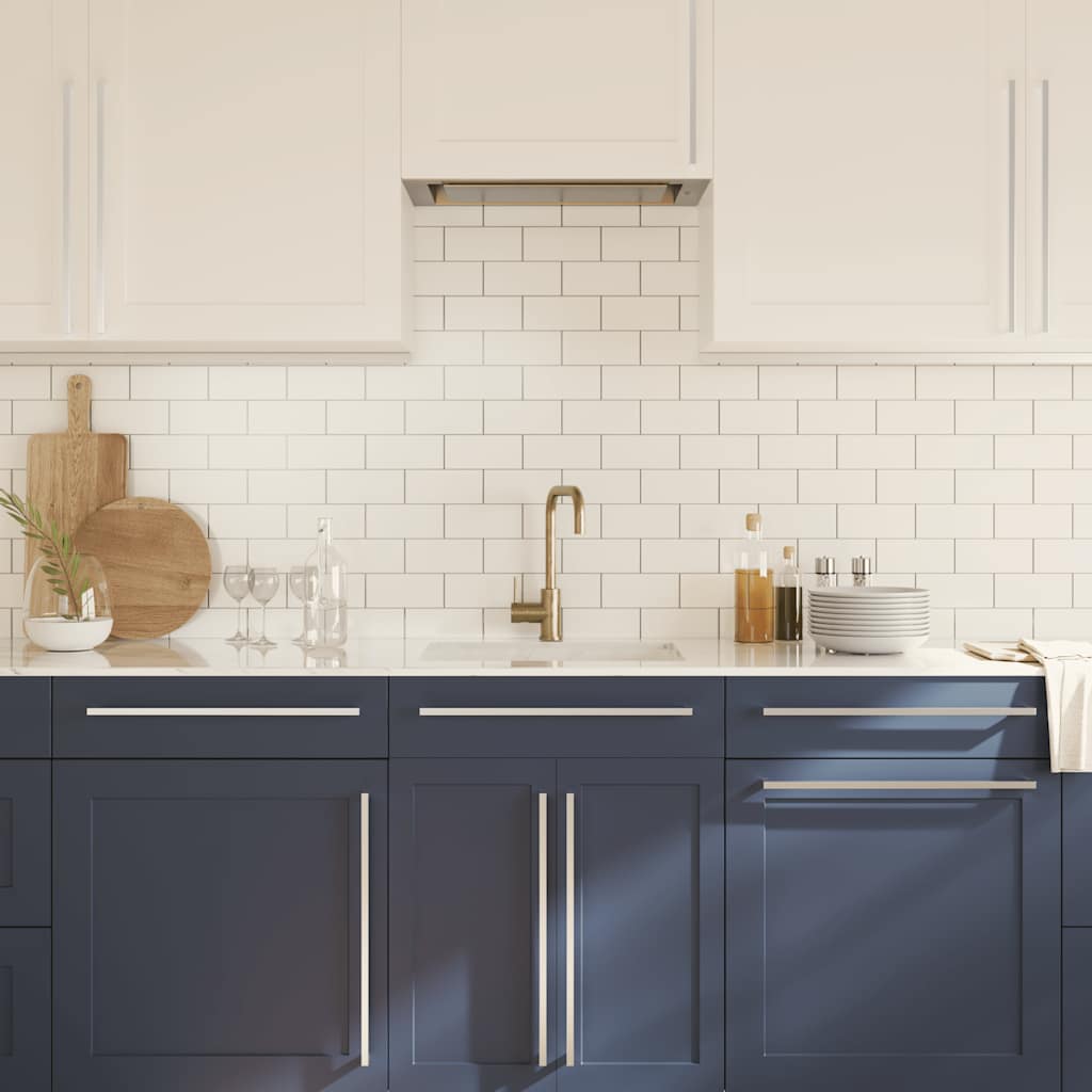 vidaXL Λαβές Ντουλαπιών 5 τεμ. Ασημί 480 χιλ. από Ανοξείδωτο Ατσάλι