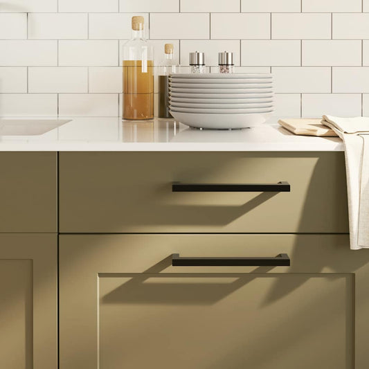 vidaXL Λαβές Ντουλαπιών 5 τεμ. Μαύρες 192 χιλ. από Ανοξείδωτο Ατσάλι