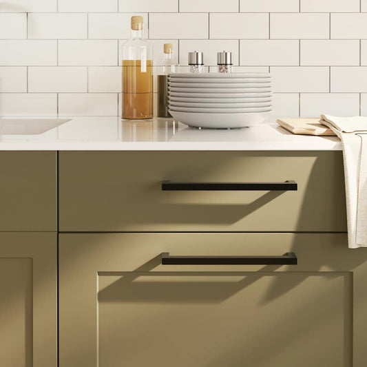 vidaXL Λαβές Ντουλαπιών 5 τεμ. Μαύρες 224 χιλ. από Ανοξείδωτο Ατσάλι