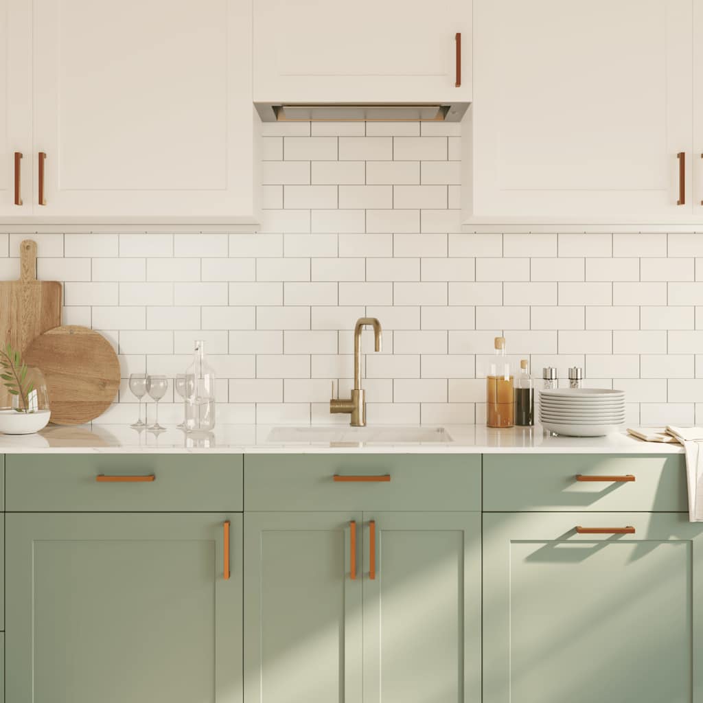 vidaXL Λαβές Ντουλαπιών 10 τεμ. Μπρονζέ 128 χιλ. από Ανοξείδωτο Ατσάλι