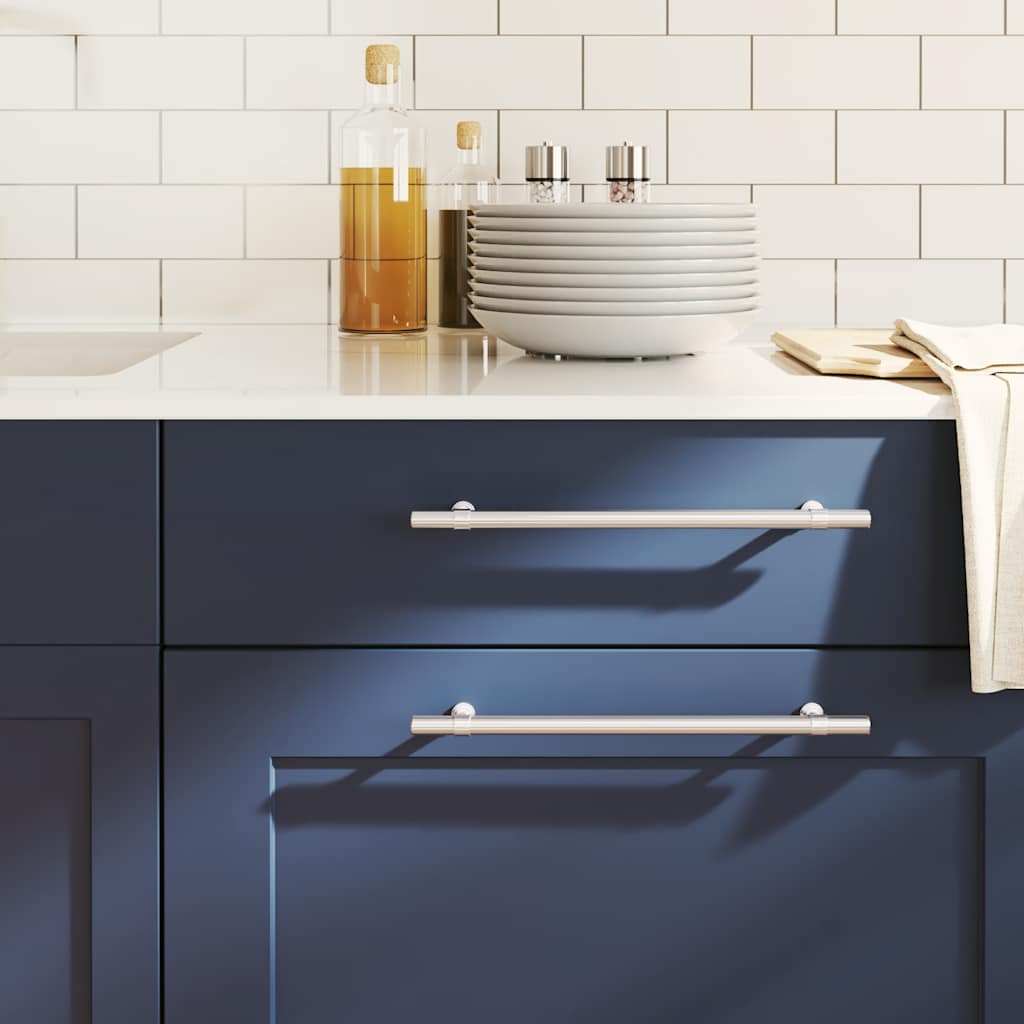 vidaXL Λαβές Ντουλαπιών 5 τεμ. Ασημί 224 χιλ. από Ανοξείδωτο Ατσάλι