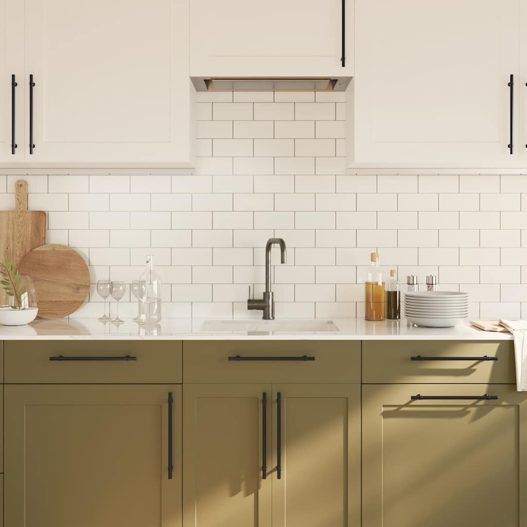 vidaXL Λαβές Ντουλαπιών 5 τεμ. Μαύρες 224 χιλ. από Ανοξείδωτο Ατσάλι