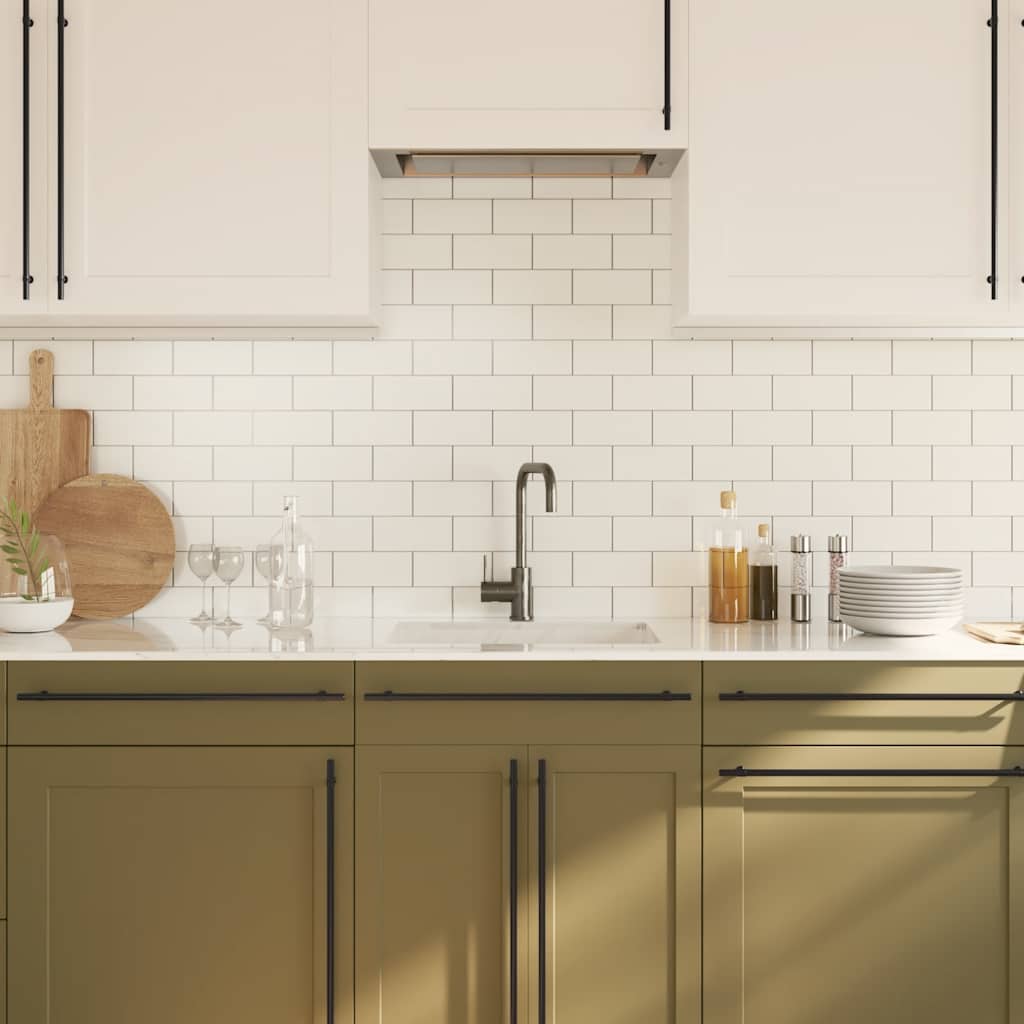 vidaXL Λαβές Ντουλαπιών 5 τεμ. Μαύρες 480 χιλ. από Ανοξείδωτο Ατσάλι