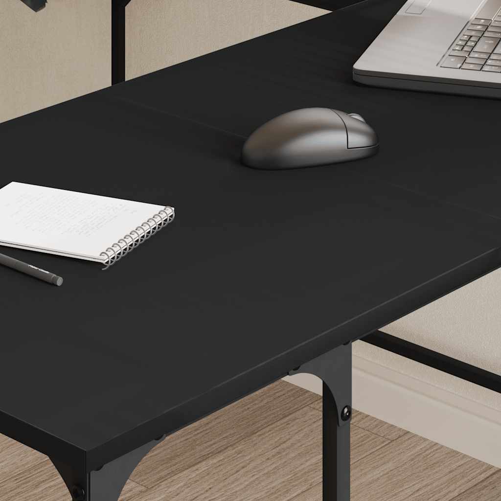 vidaXL Γραφείο Μαύρο 139 x 139 x 75 εκ. από Επεξεργασμένο Ξύλο