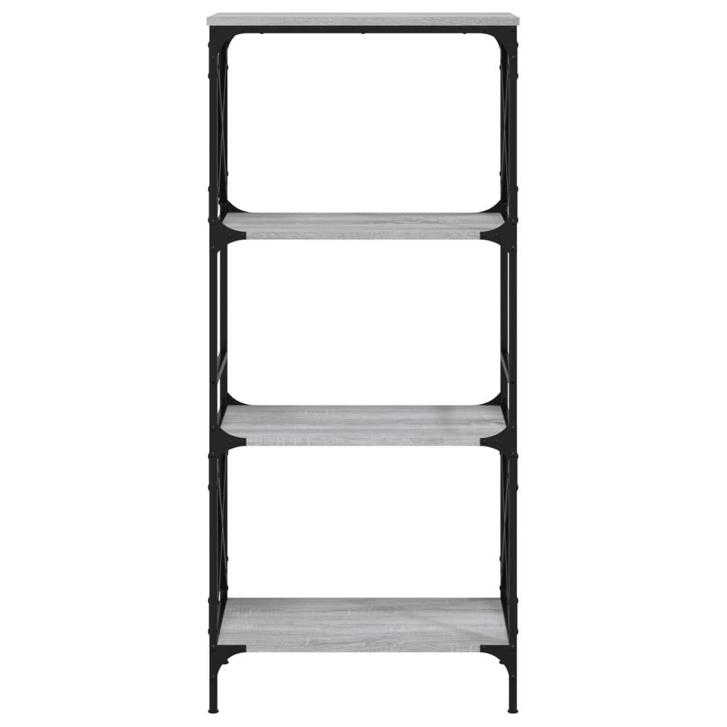 vidaXL Βιβλιοθήκη 4 Επιπέδων Γκρι Sonoma 59x35x132 εκ. Επεξεργ. Ξύλο