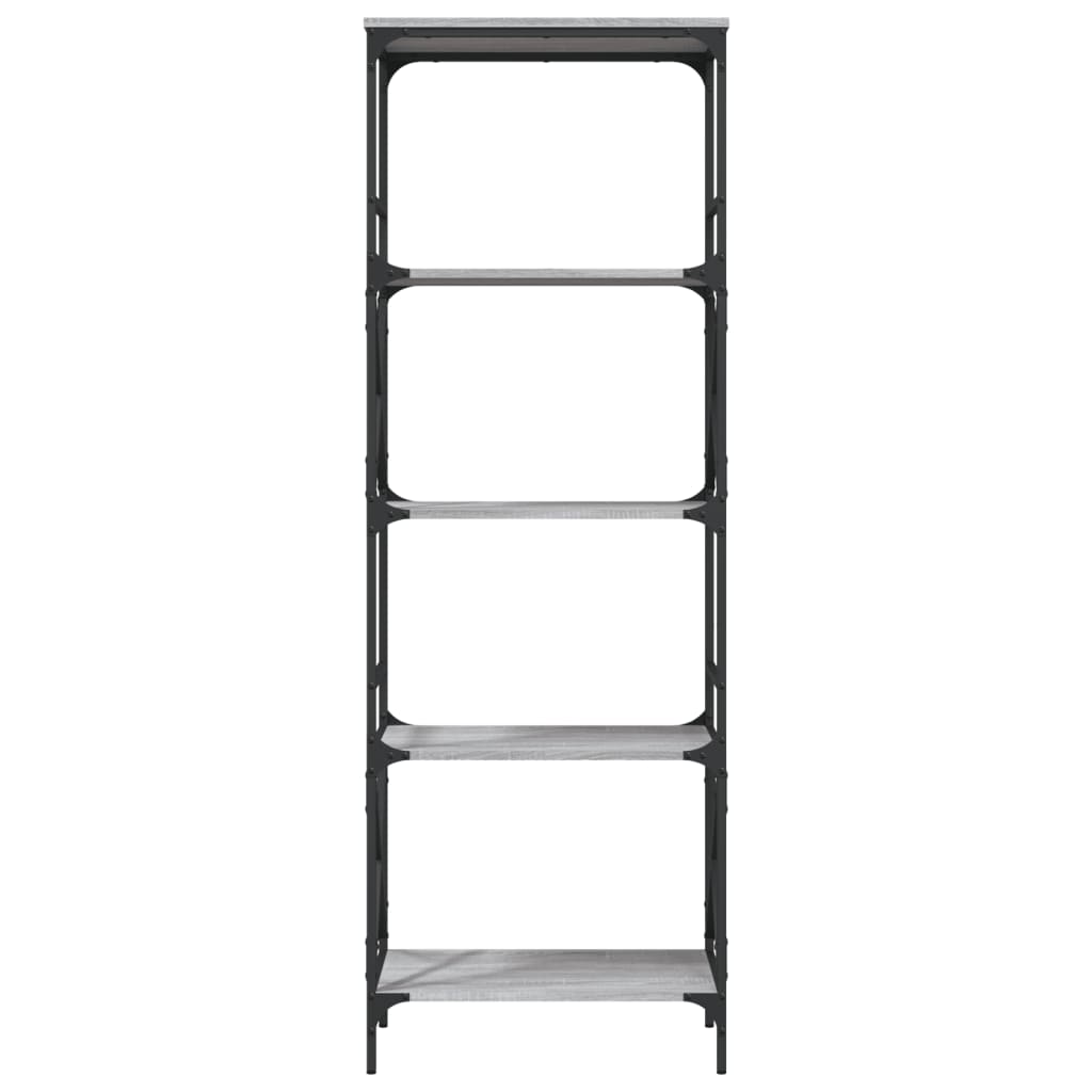 vidaXL Βιβλιοθήκη 5 Επιπέδων Γκρι Sonoma 59 x 35 x 171 εκ. Επεξ. Ξύλο