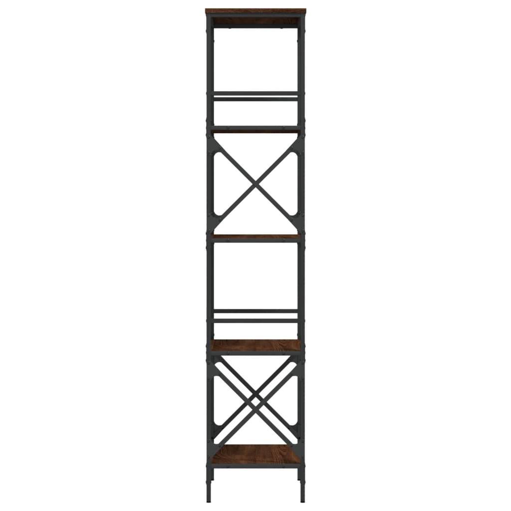 vidaXL Βιβλιοθήκη 5 Επιπέδων Καφέ Δρυς 59 x 35 x 171 εκ. Επεξεργ. Ξύλο
