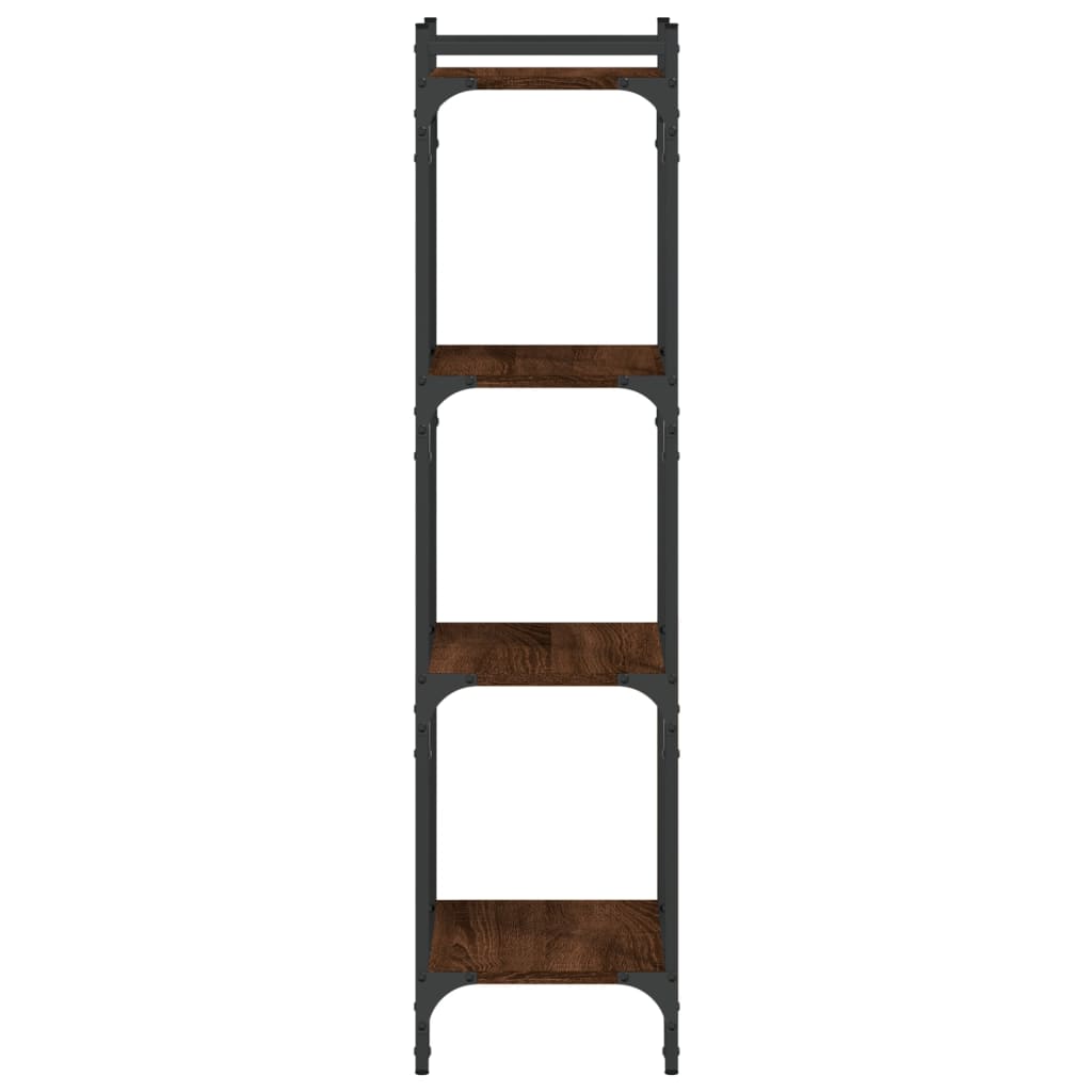 vidaXL Βιβλιοθήκη 4 Επιπέδων Καφέ Δρυς 40 x 30 x 120 εκ. Επεξεργ. Ξύλο