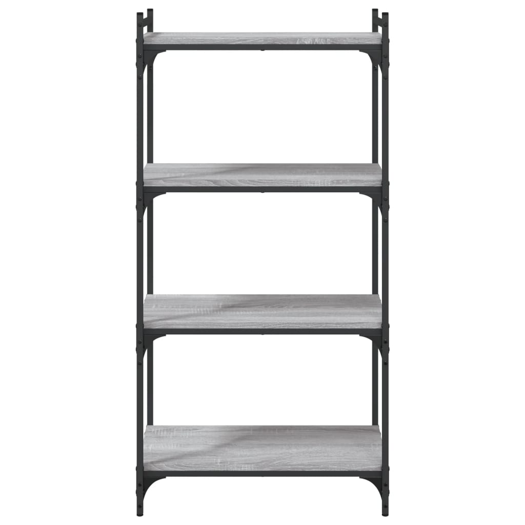 vidaXL Βιβλιοθήκη 4 Επιπέδων Γκρι Sonoma 60x30x120 εκ. Επεξεργ. Ξύλο