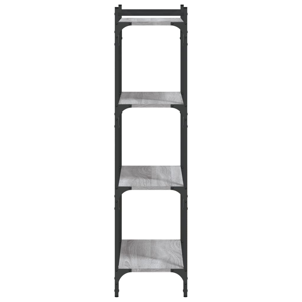 vidaXL Βιβλιοθήκη 4 Επιπέδων Γκρι Sonoma 60x30x120 εκ. Επεξεργ. Ξύλο