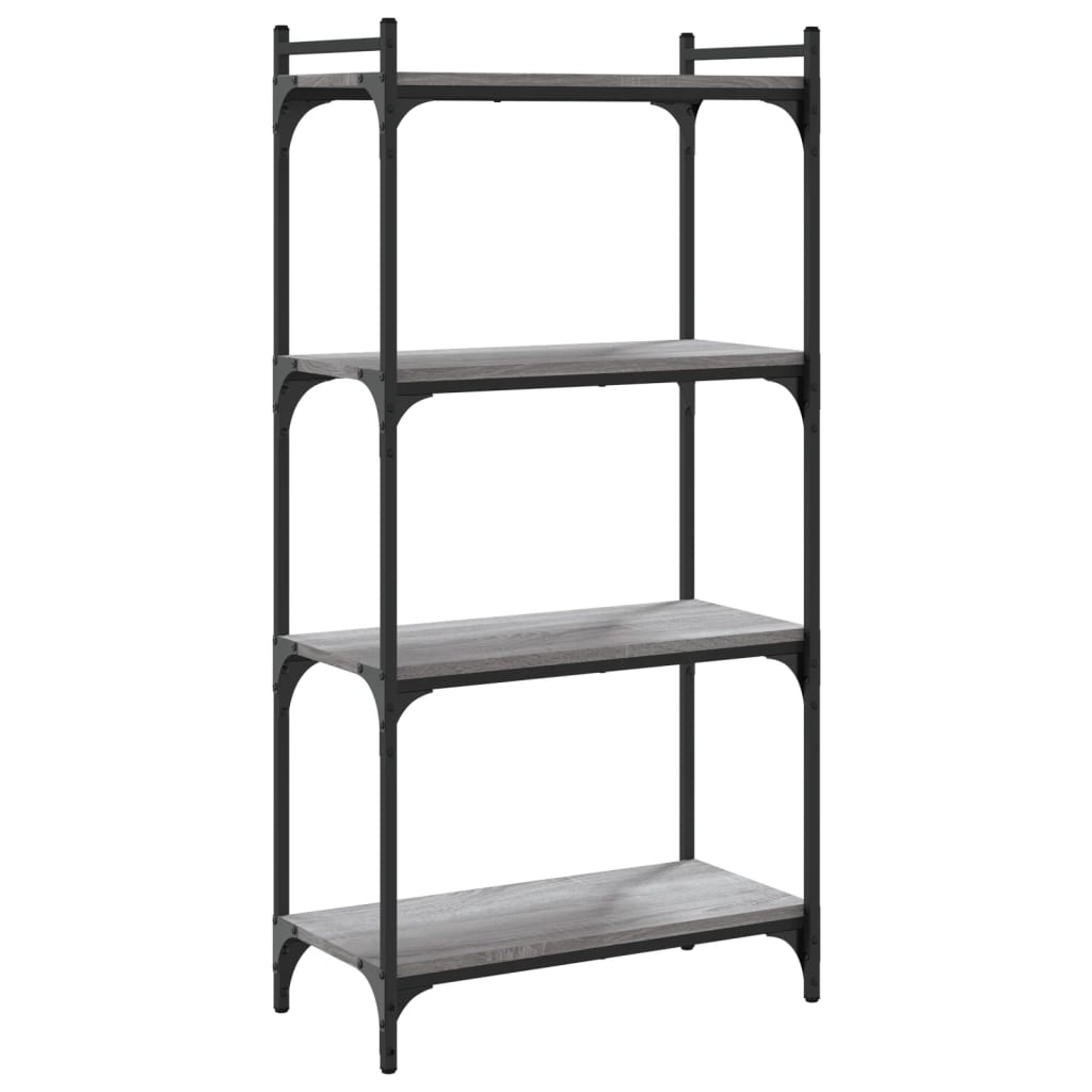 vidaXL Βιβλιοθήκη 4 Επιπέδων Γκρι Sonoma 60x30x120 εκ. Επεξεργ. Ξύλο