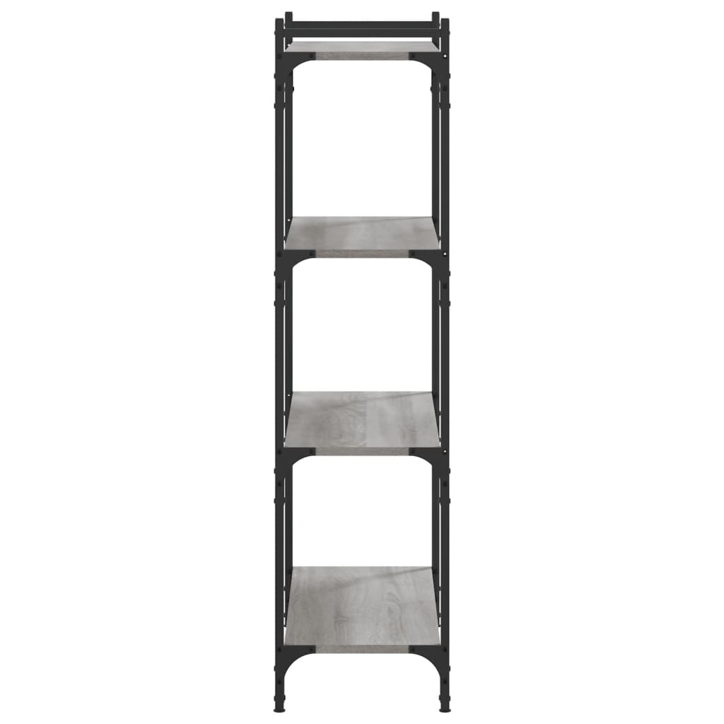 vidaXL Βιβλιοθήκη 4 Επιπέδων Γκρι Sonoma 80x30x120 εκ. Επεξεργ. Ξύλο