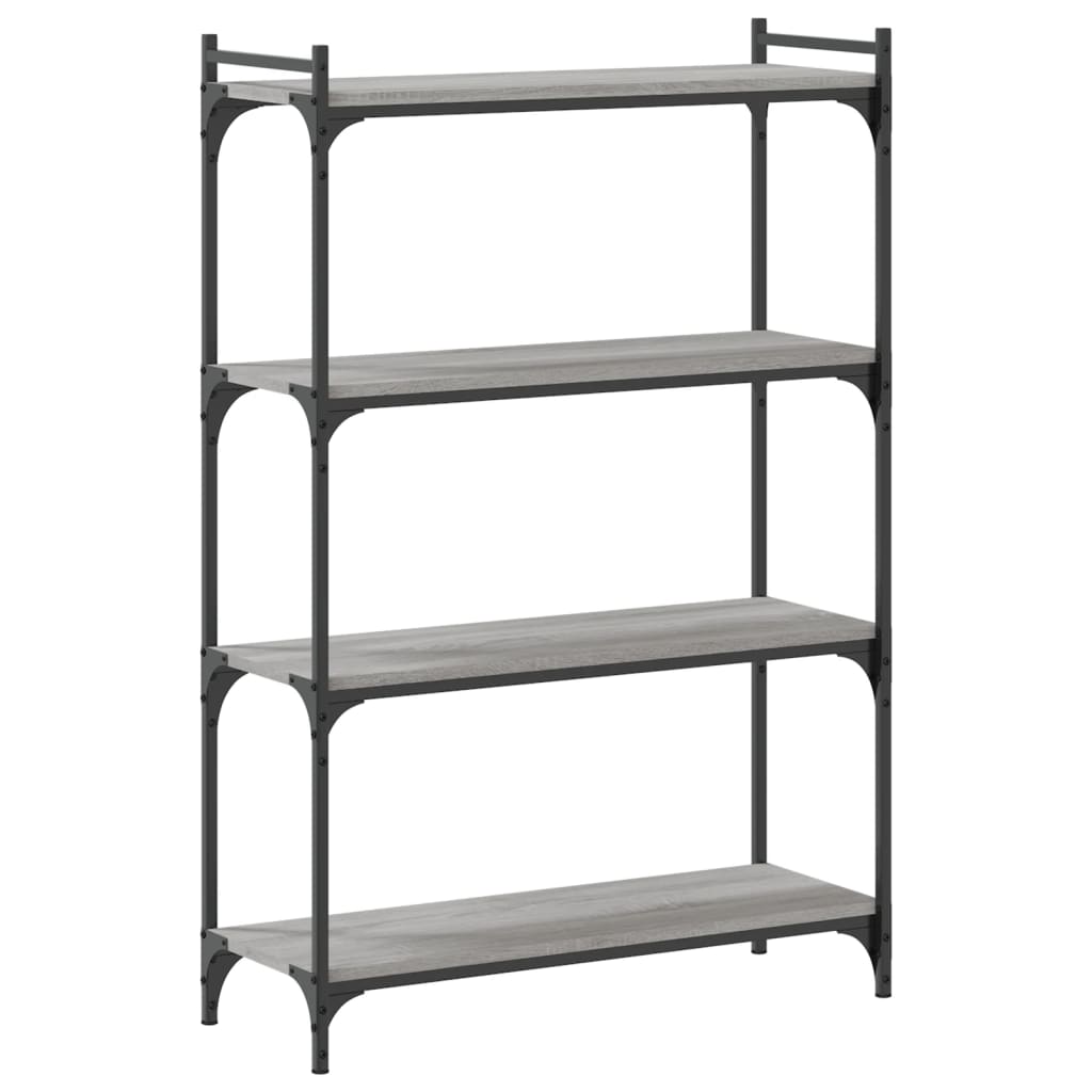 vidaXL Βιβλιοθήκη 4 Επιπέδων Γκρι Sonoma 80x30x120 εκ. Επεξεργ. Ξύλο