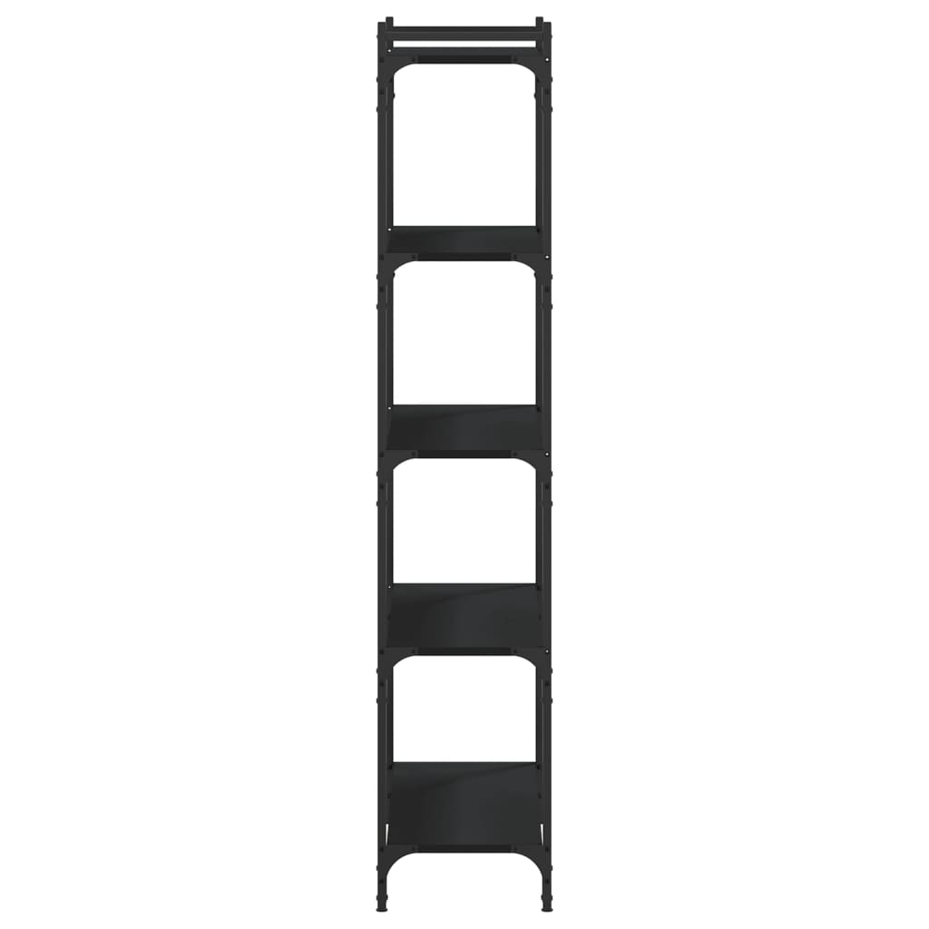 vidaXL Βιβλιοθήκη 5 Επιπέδων Μαύρη 80x30x154 εκ. Επεξεργασμένο Ξύλο