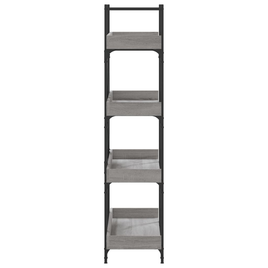 vidaXL Βιβλιοθήκη 4 Επιπέδων Γκρι Sonoma 100x33x145,5εκ. Επεξεργ. Ξύλο
