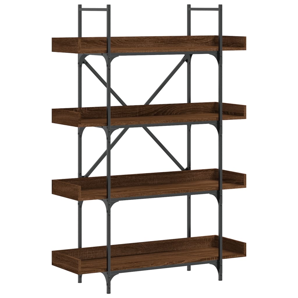 vidaXL Βιβλιοθήκη 4 Επιπέδων Καφέ Δρυς 100x33x145,5 εκ. Επεξεργ. Ξύλο