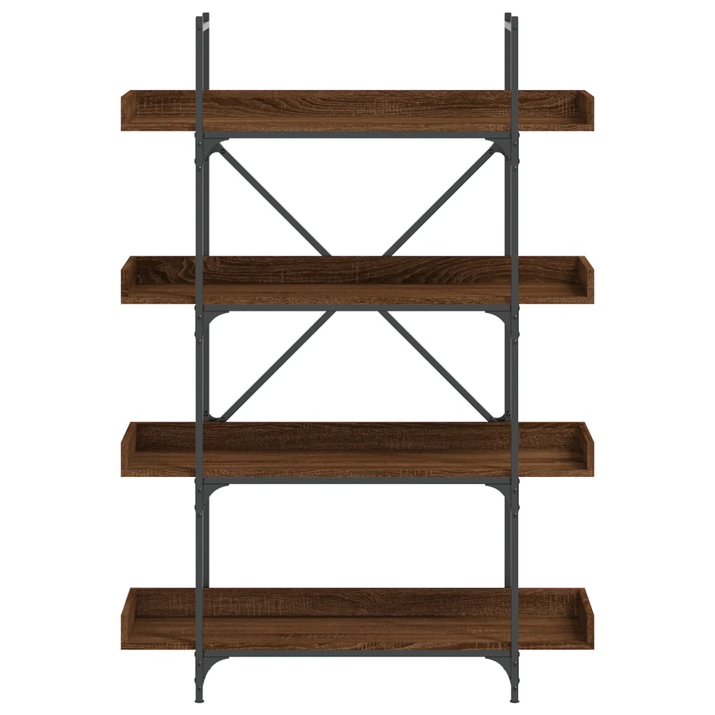 vidaXL Βιβλιοθήκη 4 Επιπέδων Καφέ Δρυς 100x33x145,5 εκ. Επεξεργ. Ξύλο
