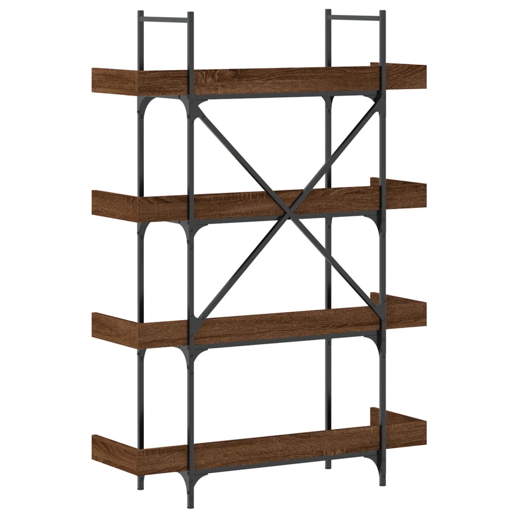 vidaXL Βιβλιοθήκη 4 Επιπέδων Καφέ Δρυς 100x33x145,5 εκ. Επεξεργ. Ξύλο