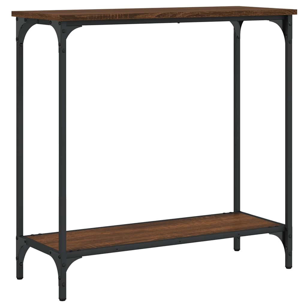 vidaXL Τραπέζι Κονσόλα Καφέ Δρυς 75 x 30,5 x 75 εκ. από Επεξεργ. Ξύλο