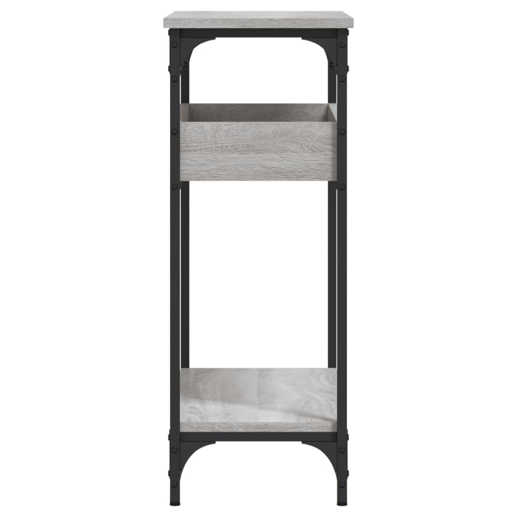 vidaXL Τραπέζι Κονσόλα με Ράφι Γκρι Sonoma 75x29x75 εκ. Επεξεργ. Ξύλο