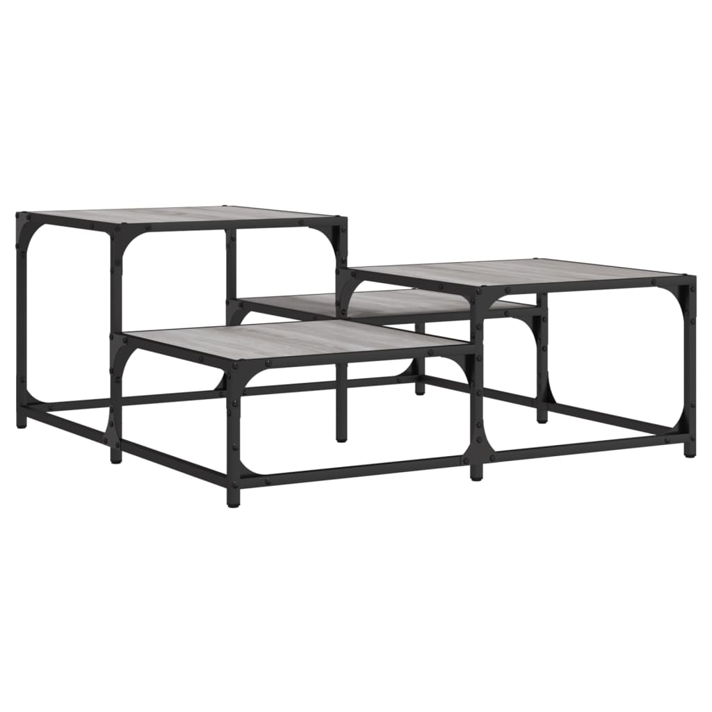 vidaXL Τραπεζάκι Σαλονιού Γκρι Sonoma 87,5x87,5x40 εκ. Επεξεργ. Ξύλο