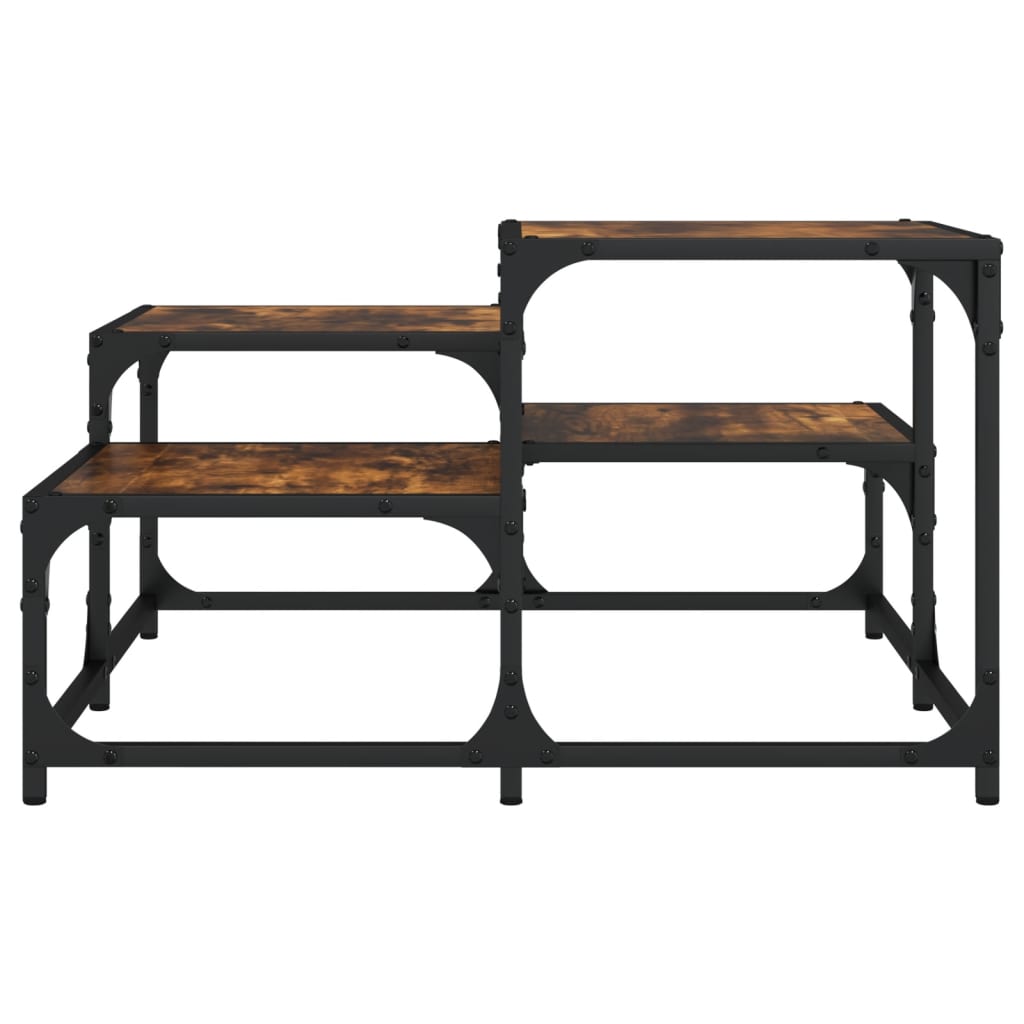 vidaXL Τραπεζάκι Σαλονιού Καπνιστή Δρυς 68 x 68 x 40 εκ. Επεξεργ. Ξύλο